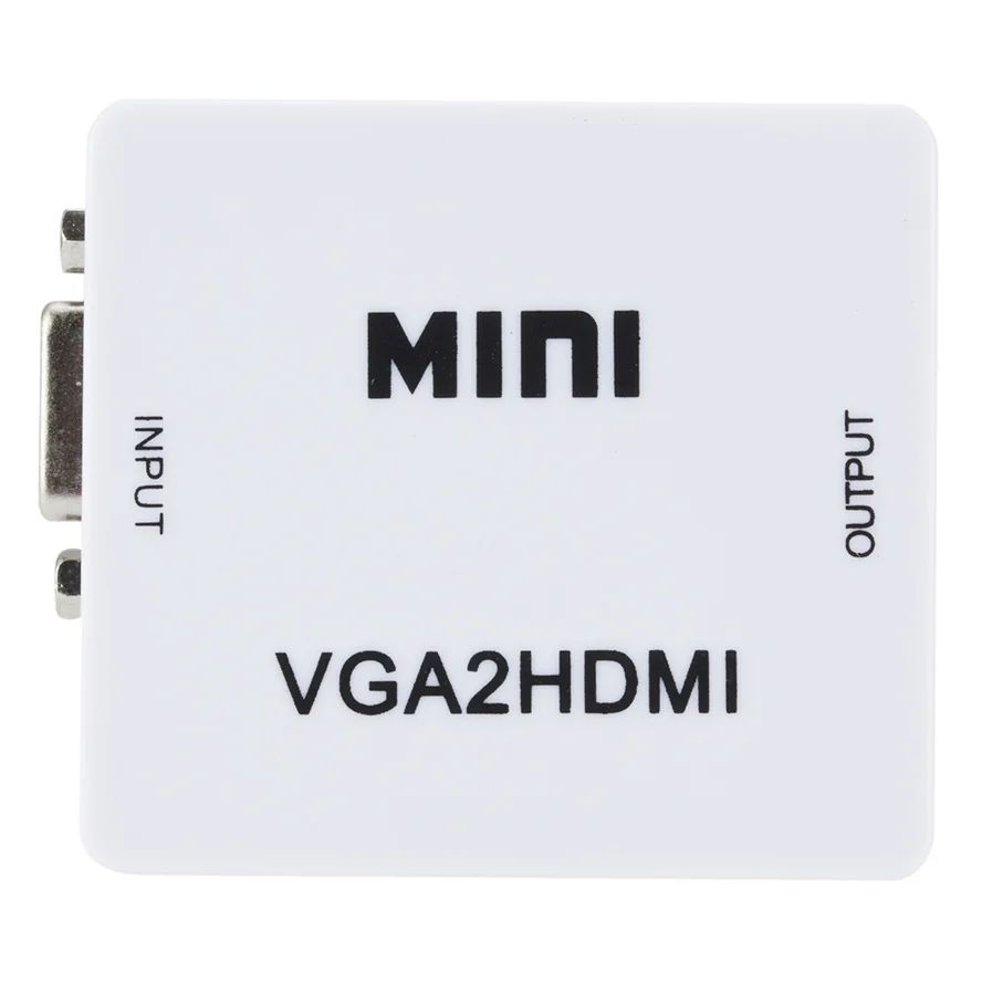 Портативный Преобразователь Grwiebou с Mini HDMI на VGA VGA2HDMI видео бокс аудиоадаптер 1080P