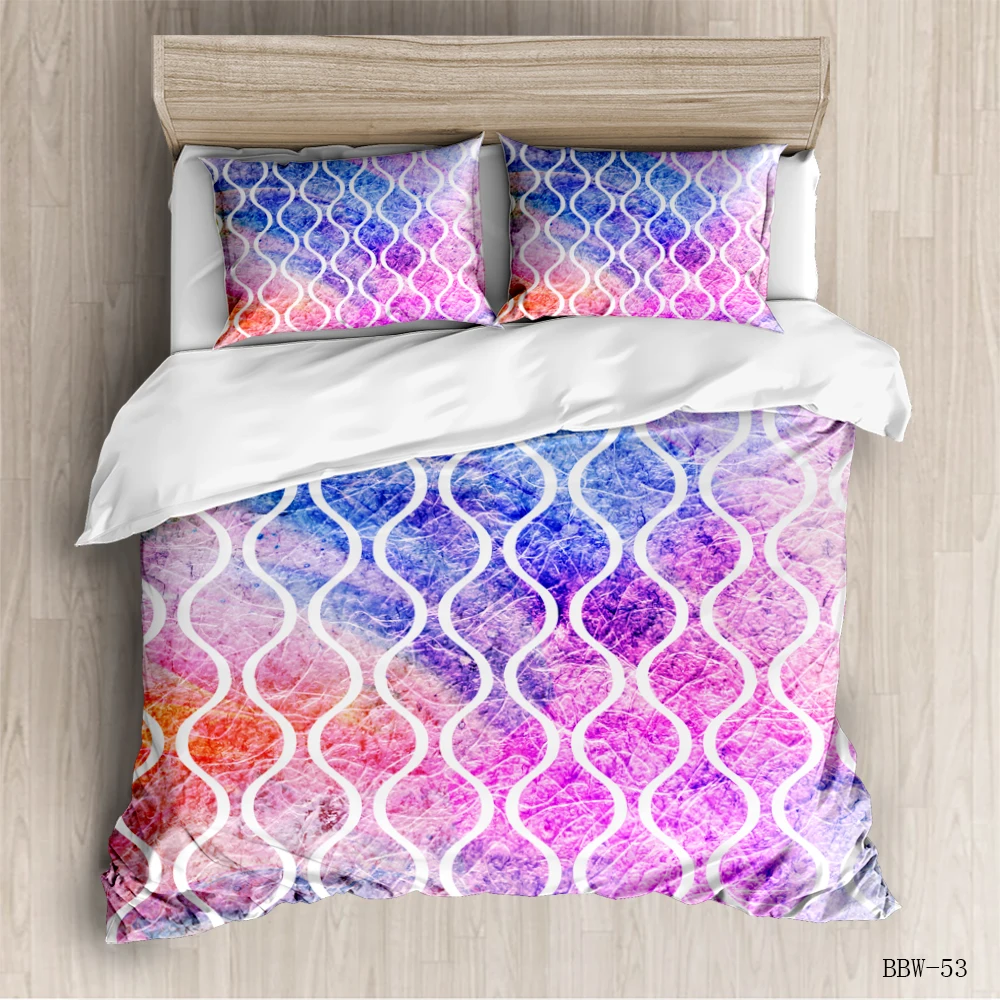 

Classic Ink Style Bedding 2/3 Pcs Set New Arrival Wood Grain Pattern Simple Set Quilt Bed Cover And Pillowcase Home Textile