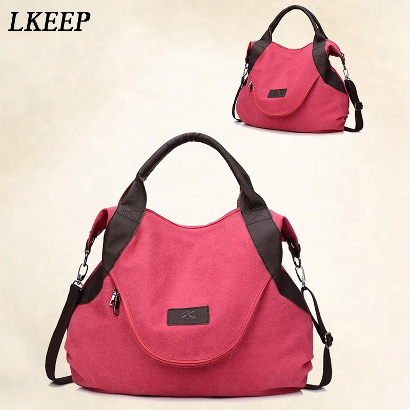 

2021 Brand Large Pocket Casual Tote Women's Handbags Shoulder Handbags Canvas Capacity Bags For Women Messenger Bags Women Bag