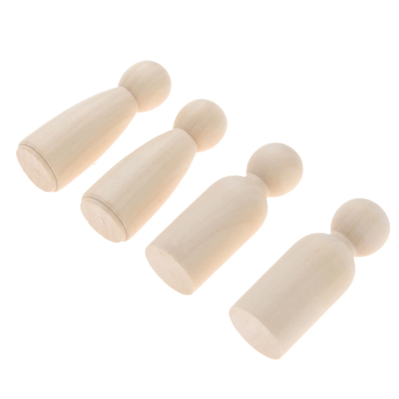 Деревянные фигурки 2 шт./компл. колышки для кукол деревянные неокрашенные игрушки