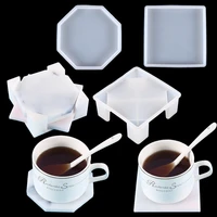 coaster storage box square octagon coaster silicone mold diy cup tray jewelry craft casting epoxy resin mold home decoration