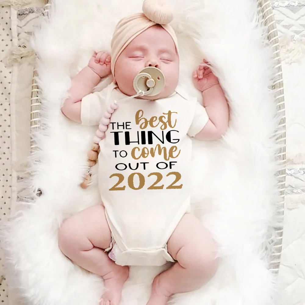 

The Best Thing To Come From 2022 Newborn Baby Bodysuits Infant Boys Girls Short Sleeve Infant Rompers Kid Clothes New Year Gifts