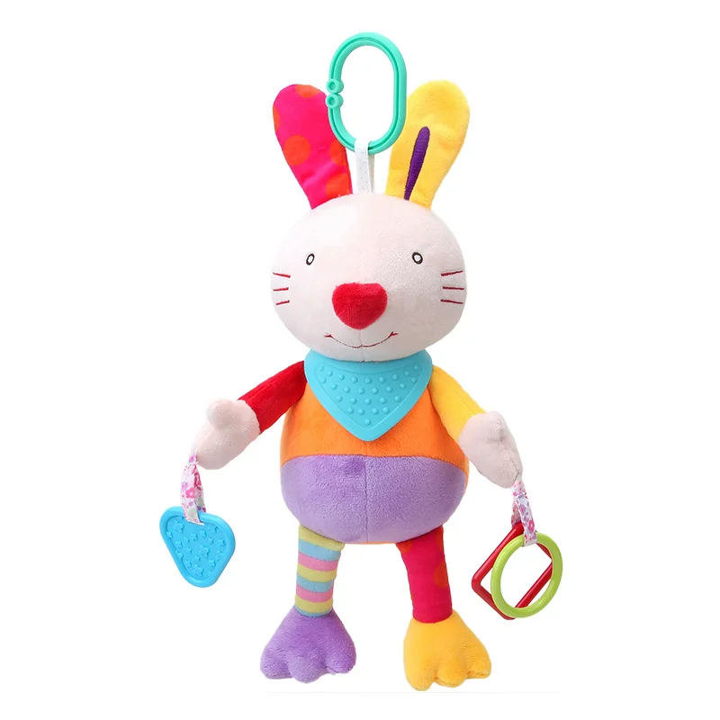 Rabbit Детские игрушки для детей от 0 до 12 месяцев, мягкие животные, куклы, детская кроватка, мобильная коляска, Погремушки для новорожденных - Цвет: Rabbit