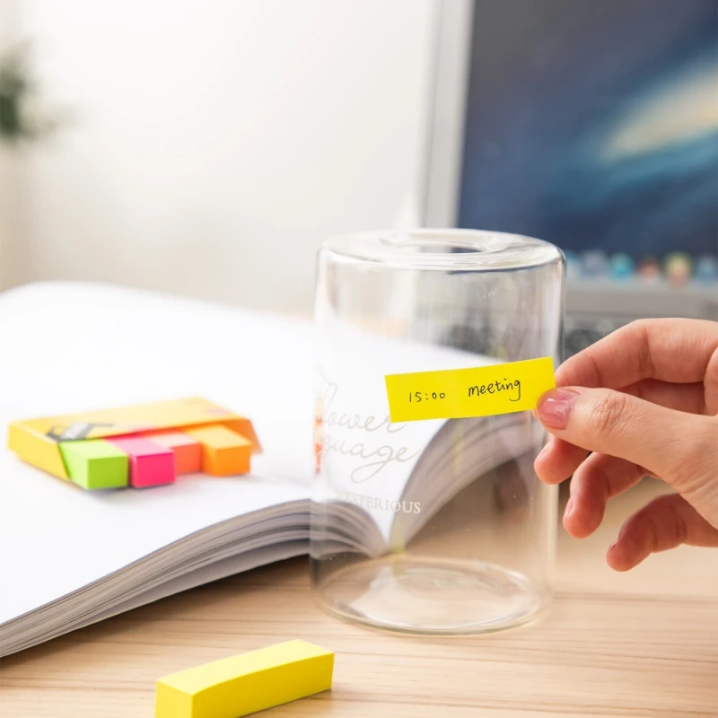 

Deli Index Label Transparent Label Sticker Classification Label 50mm*12mm Removable and repositionable