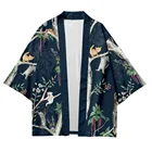 Кимоно в японском стиле Харадзюку для женщин и мужчин, кардиган с принтом милого кота, топ и штаны в стиле юката, большие размеры 6XL