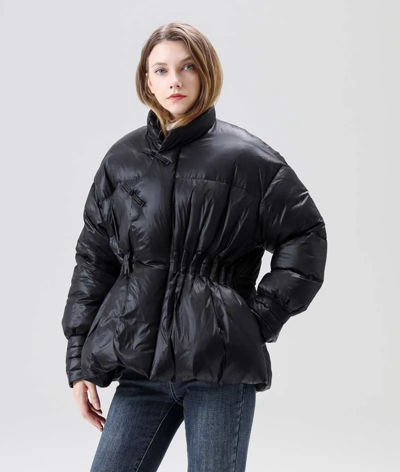 Winter Stand Collar Short Single-Breasted Coat Ultra Light Down Jacket Fashion Solid Women's Parkas enlarge