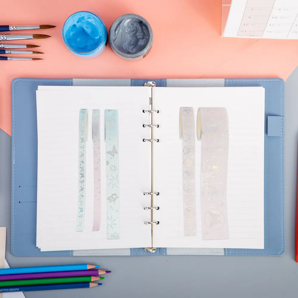 

1 Set/5 Rolls DIY Tapes Japanese Paper Printed Decorative Adhesive Tapes