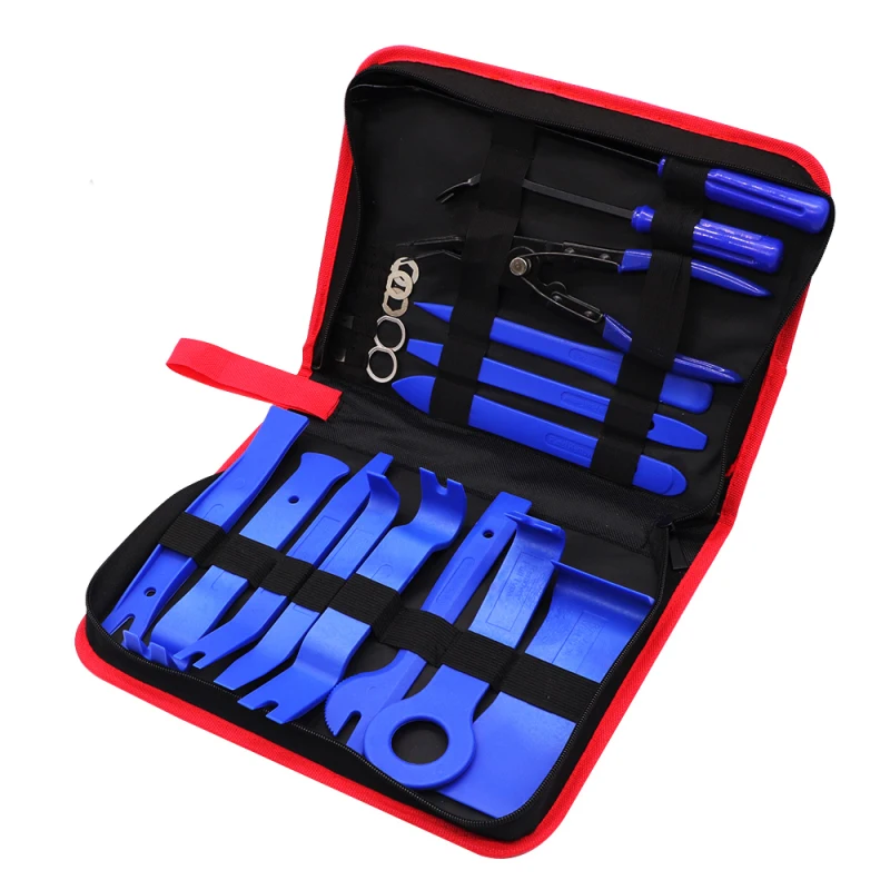 

19Pcs Car Radio Removal Tools Clip Removal Panel Tool Door Dash Panel Audio Stereo Trim Removal Pry Tool Kit Hand Tool Set