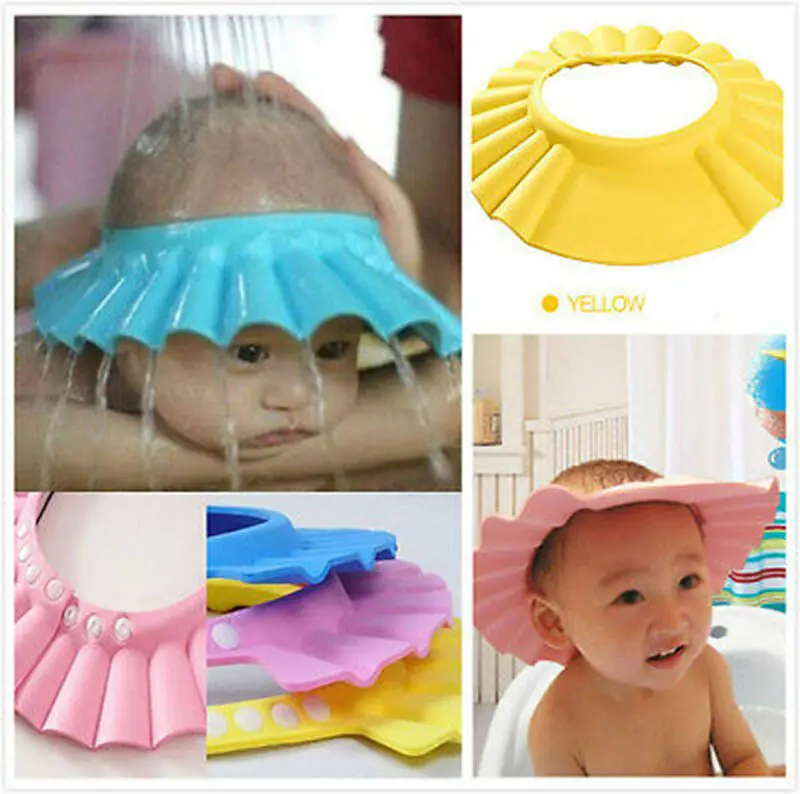

Adjustable Baby Shampoo Bath Protection Ultra-Soft Cap Bathing Shower Cap