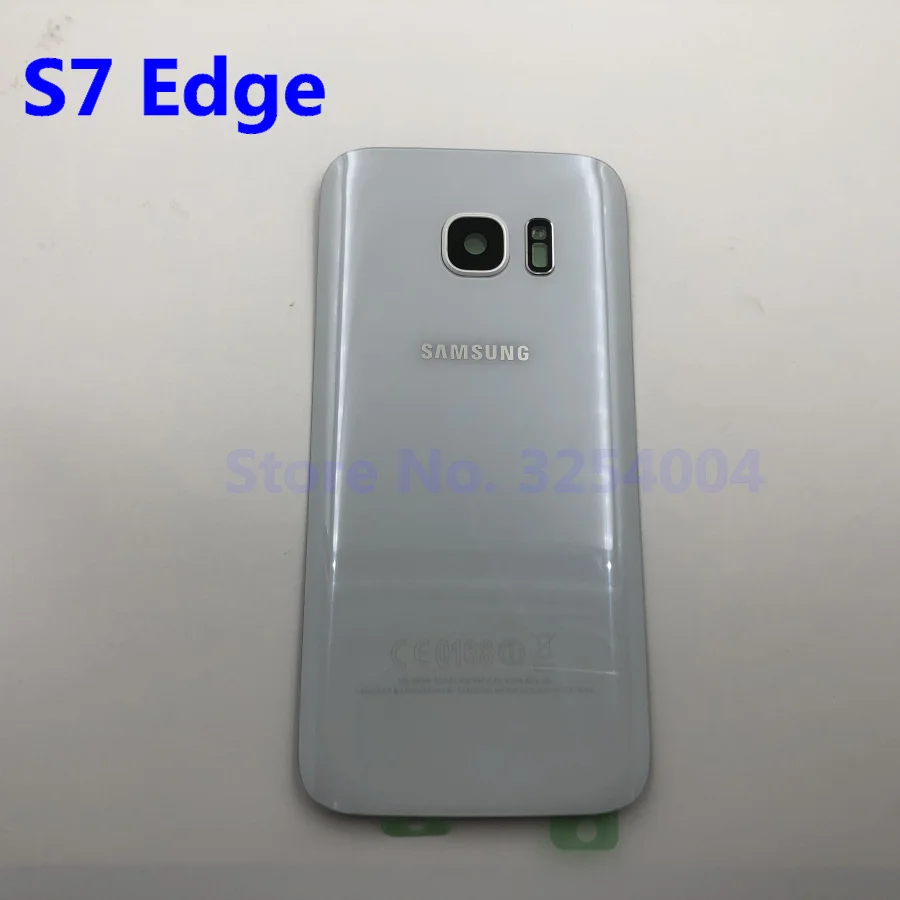 Для samsung Galaxy S7 Edge G935 S7 G930 задняя крышка батарейного отсека Корпус Замена запчастей+ Ушная камера стеклянная рамка объектива