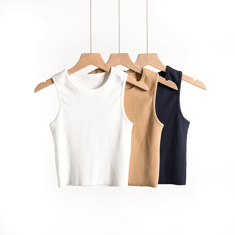 Женские летние топы без рукавов повседневные спортивные футболки с круглым