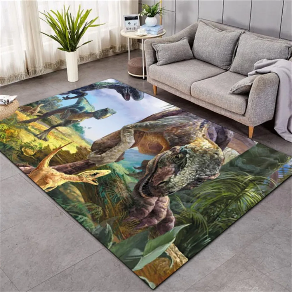 

Nordic 3D Dinosaur carpet kids living room sofa bedroom kids play mat cartoon parlor large carpets hallway door mat style-6