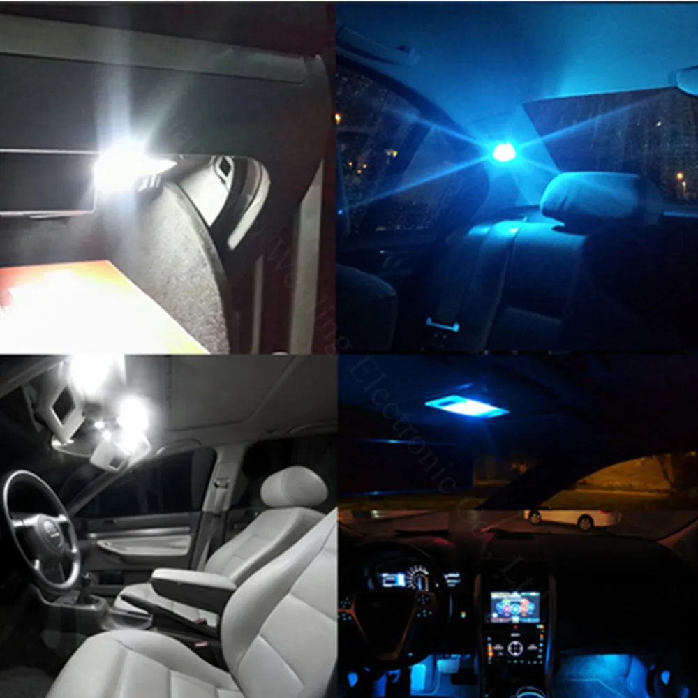 

WLJH 10x LED 31mm C5W Car Light 3175 6428 Auto Interior Lights Dome Led Lamp Car Bulb Pure White Ice Blue for KIA Infiniti Honda