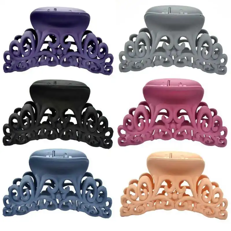 

Claw Ladies Scrub Hair Acrylic Barrette Crab Clamp Clip Hollow Large Womens