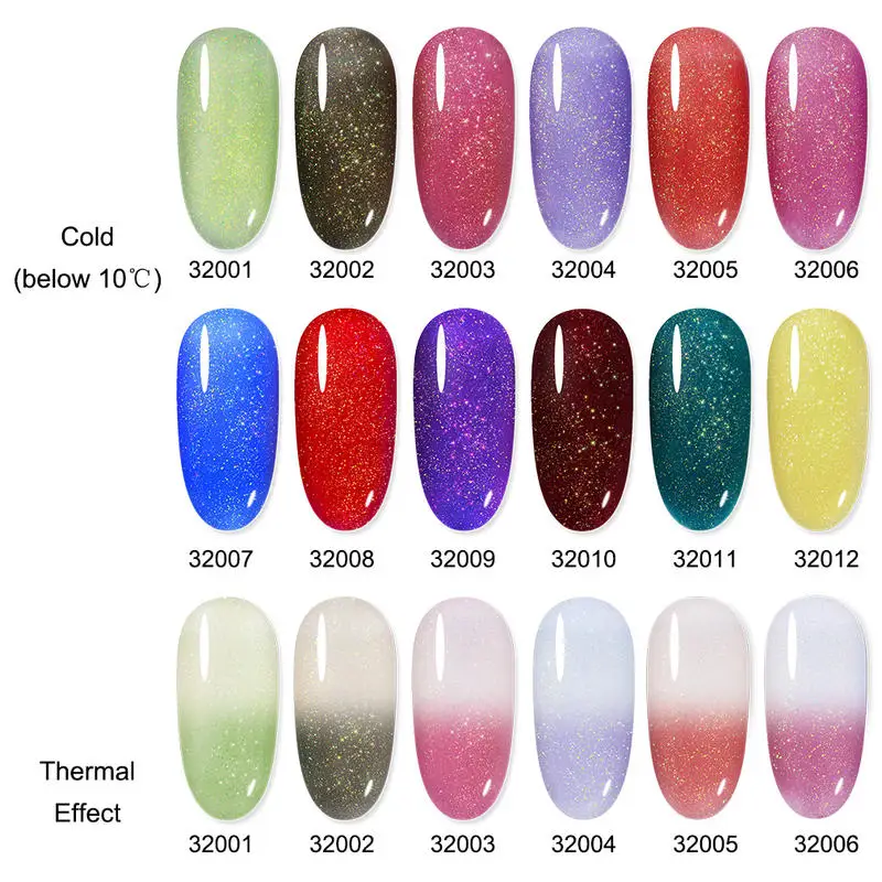 

Elite99 10ml Temperature Color Change Gel Polish Soak Off Neon Shimmer UV Gel Nail Polish Nail Art Manicure Thermal Gel Lacquer