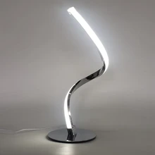 LED 나선형 테이블 램프 곡선 책상 침대 옆 램프 쿨 화이트 따뜻한 화이트 터치 디밍 데스크 램프, 거실 독서용 홈 장식