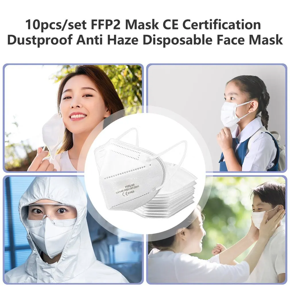 

10Pcs KN95 Mascarillas CE Certificadas Face Mask Reusable KN95 Respirator Homologada Adult Mouth Protective Masks Fast Delivery