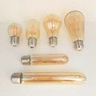 Винтажная Светодиодная лампа Эдисона в стиле ретро, 220 В, E27, 4 Вт, 6 Вт, 8 Вт, светодиодные лампы с нитью накаливания T45, A60, ST64, G80, G95, светодиодсветодиодный винтажные декоративные лампы Эдисона