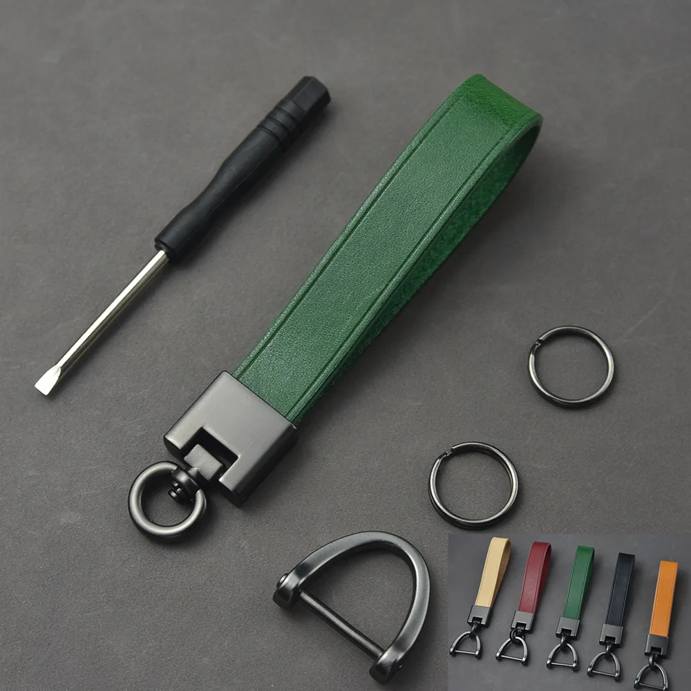 

Automobile general household leather self defense keychain accessories key ring keychain, suitable for house key wholesale