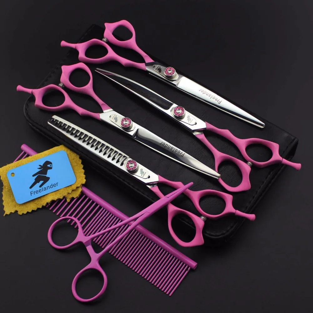 7 &quotпрофессиональный комплект для ухода за шерстью домашних животных прямые и