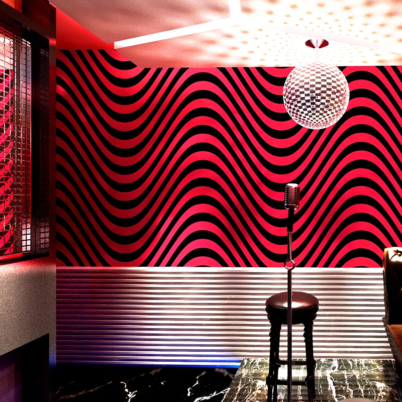 Современные Светоотражающие абстрактные обои с волнами рулон для тематического