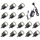 Светодиодный палубный светильник из нержавеющей стали, IP67 водонепроницаемая Встраиваемая лампа для лестницы, ландшафсветильник, настенное освещение, декоративный осветительный прибор, 12 В