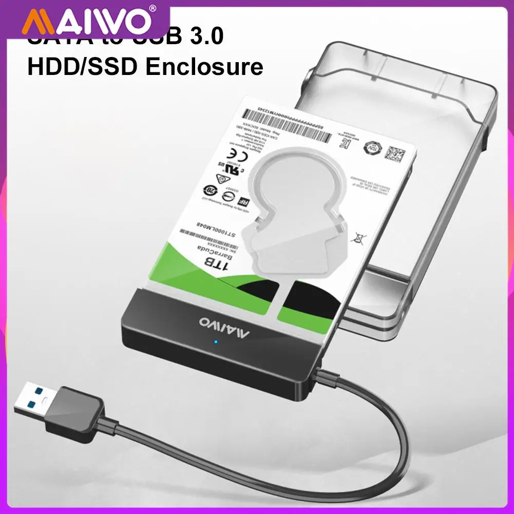 

MAIWO K104 2.5 inch Hard Drive Enclosure USB 3.0 to SATA III II Adapter External SSD HDD Case UASP for Laptop Desktop PC