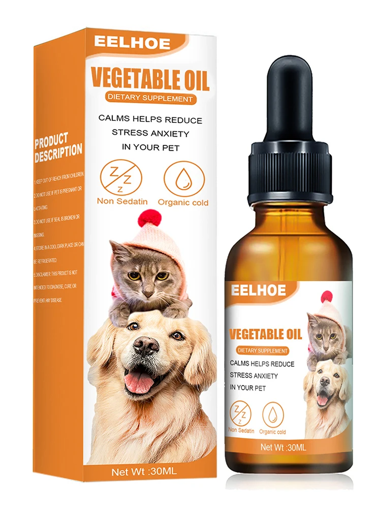 30ML Hemp Essential Oil For Dogs Natural Herbs Of Pet Care Anxiety Relief Pain Joint Hip Strengthens Immunity Fashion | Дом и сад