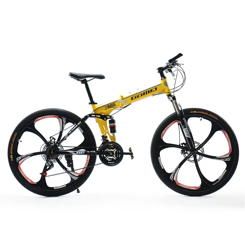 Велосипед Горный складной 6 ножей одно колесо амортизация ударов для мужчин и