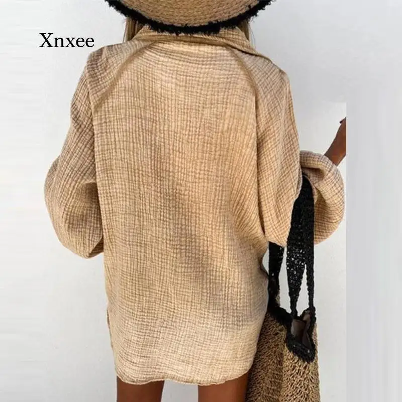 Новые женские осенне-зимние топы модные повседневные однотонные свободные