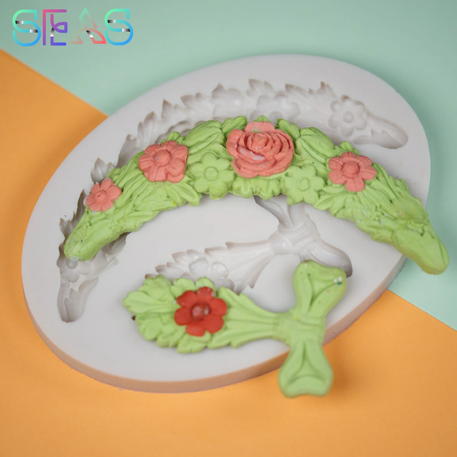 Силиконовая форма роза гирлянда рамка помадка конфеты 3D венок аксессуары