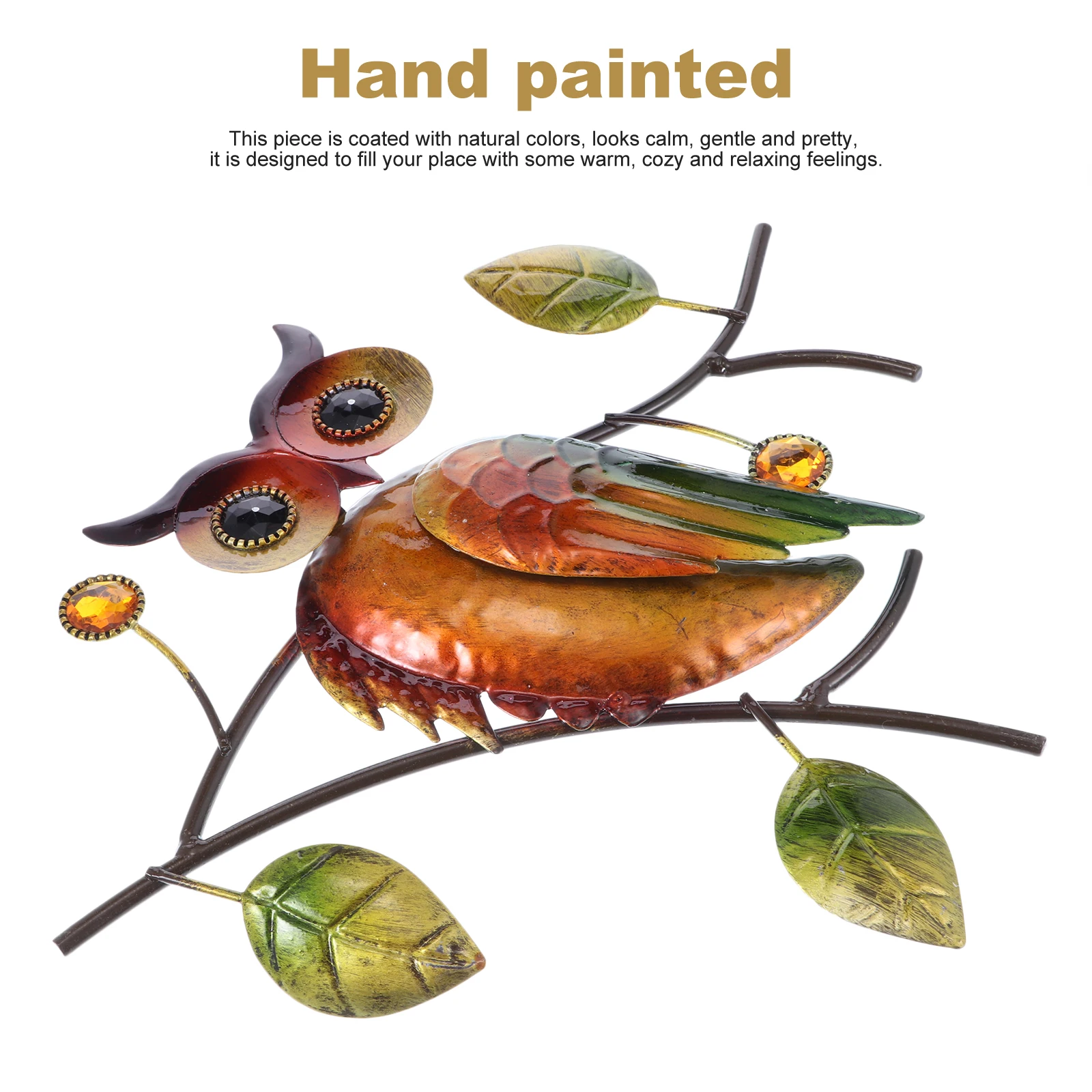 Настенное украшение в виде совы подвесное железная настенная декорация для дома