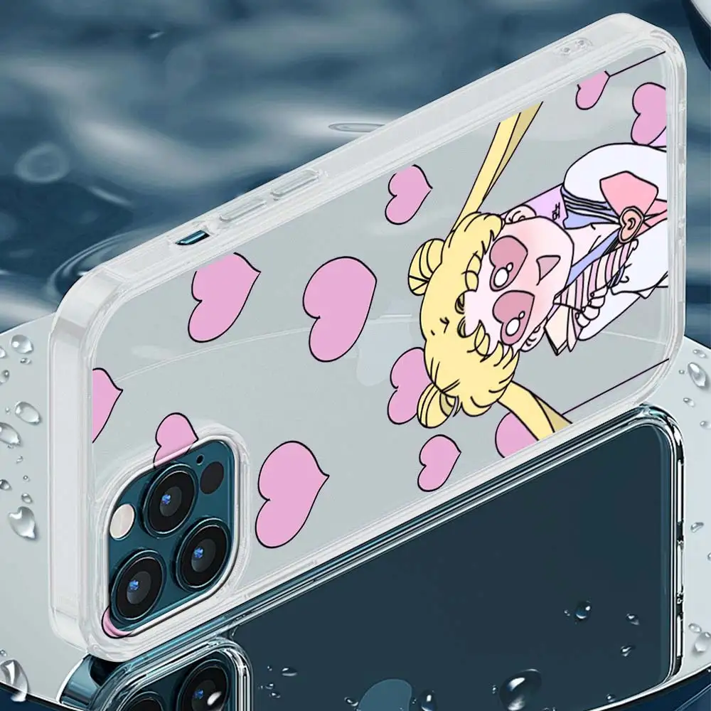 

Phone Case For iPhone 11 Pro Shell For iphone 12 Pro Max 7 8 Plus SE 2020 X XR XS Soft Matte Cover Cute Sailor Moon