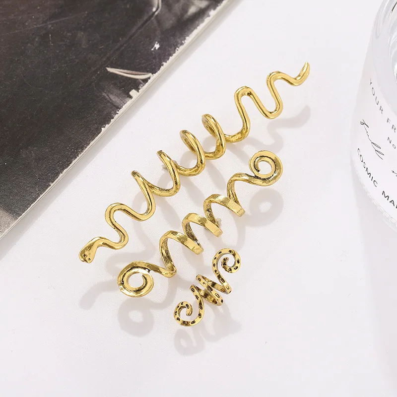 Модные шармы-бусины викингов на спирали для женщин заколки косичек бусины волос