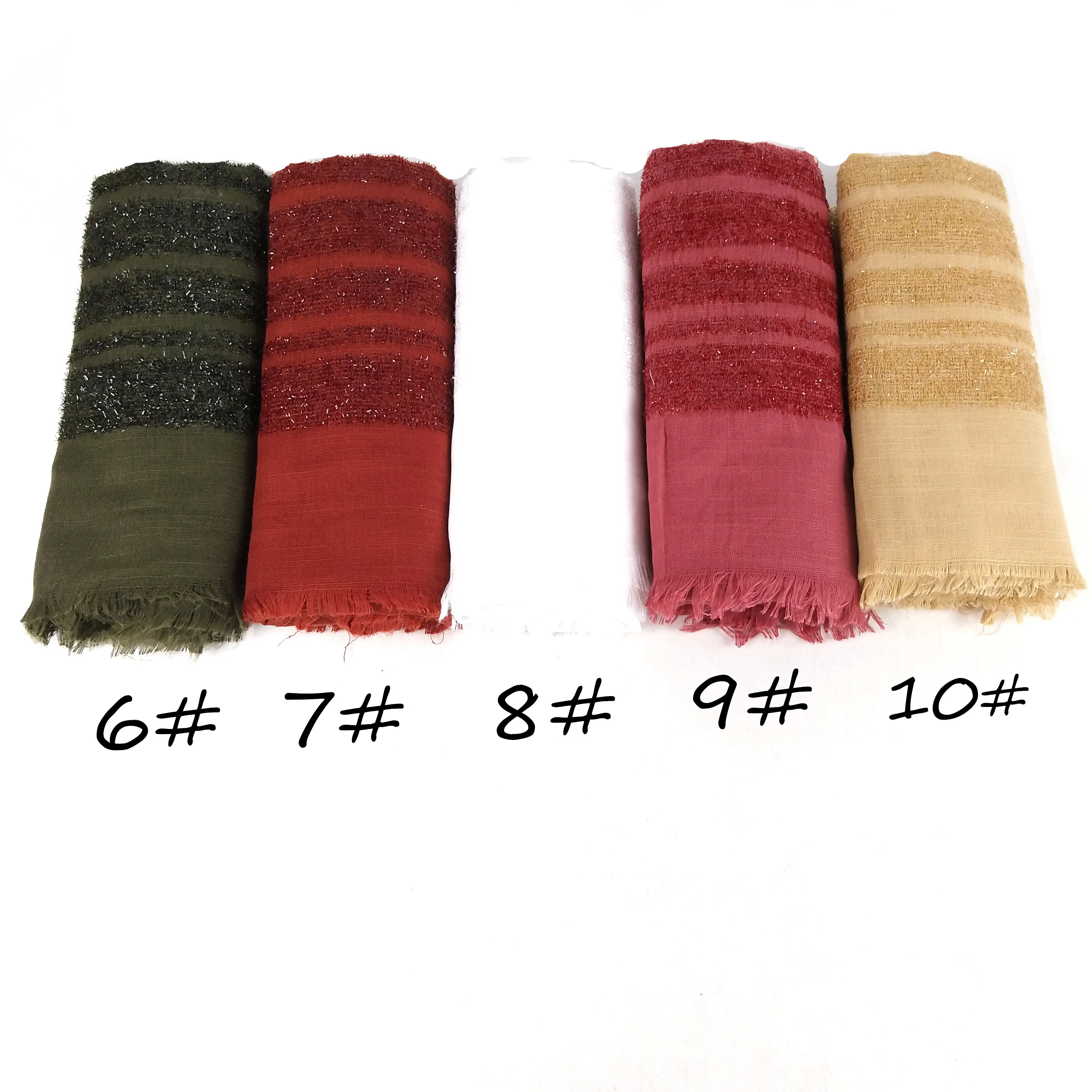 X2 10pcs High quality shiny crinkle viscose scarf hijab cotton shawl long wrap maxi headband can choose colors |