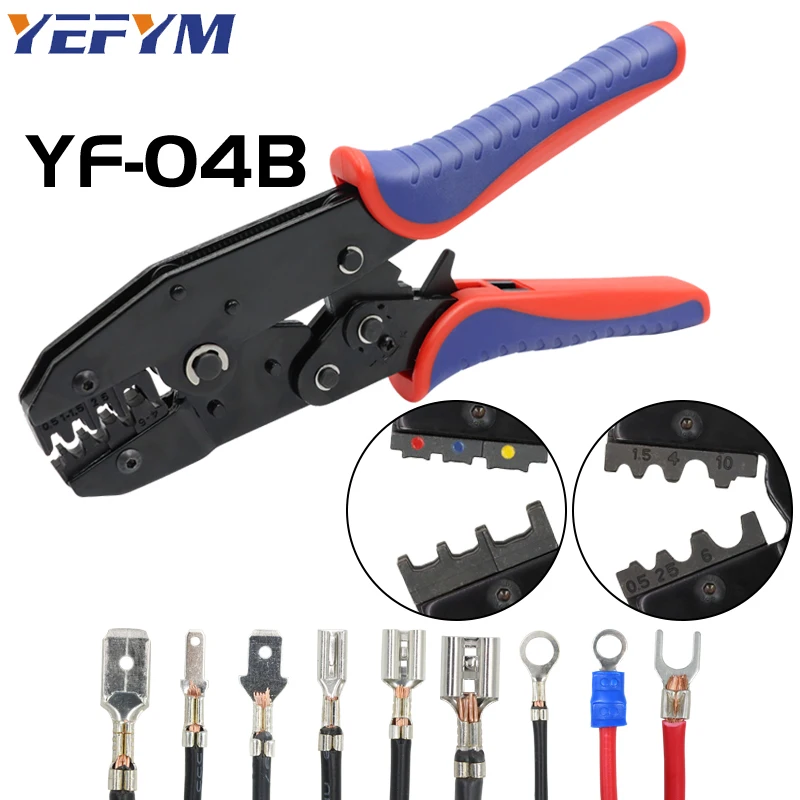 YF-04B Crimping Pliers plug/tube/Insulated/coaxial terminal Terminals Kit Multi Functional YEFYM Clamp Cable Tools | Инструменты