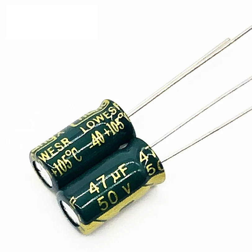 

20pcs/lot P72 high frequency low impedance 50v 47UF aluminum electrolytic capacitor size 6*12 47UF 20%