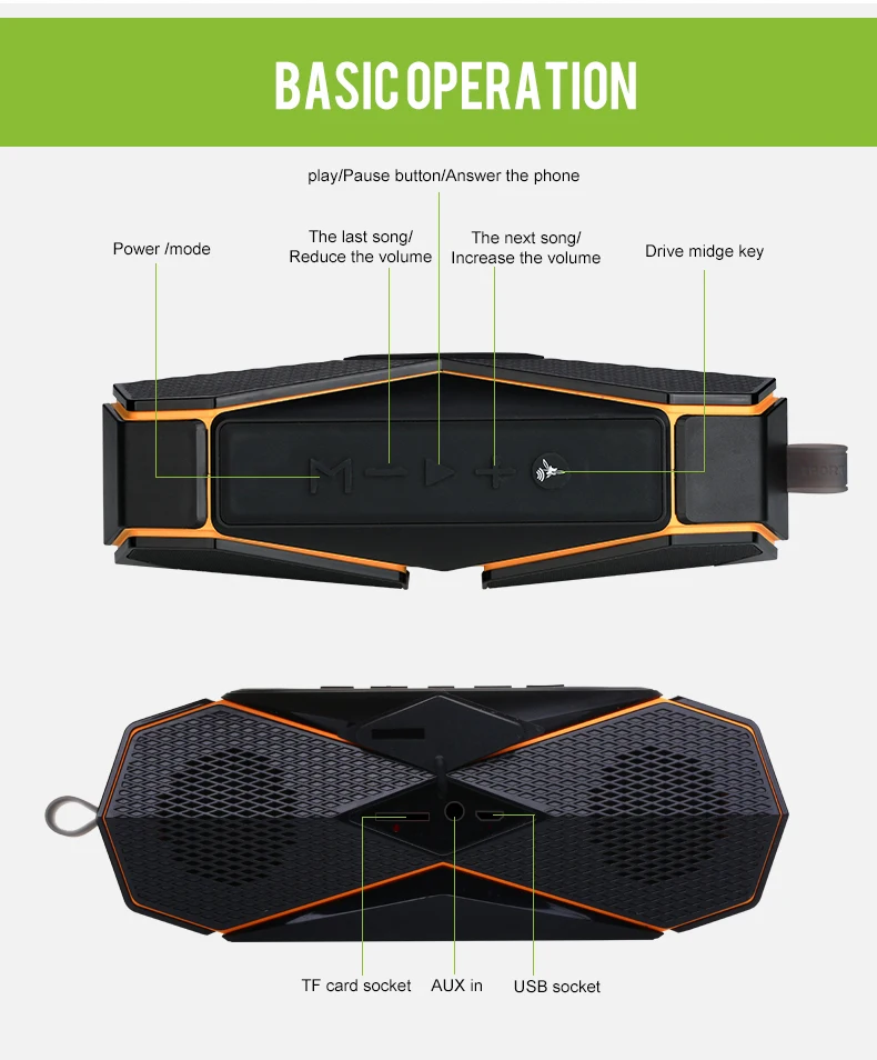 Bluetooth колонки Отпугиватель комаров 10 часов воспроизведения сабвуфер поддержка