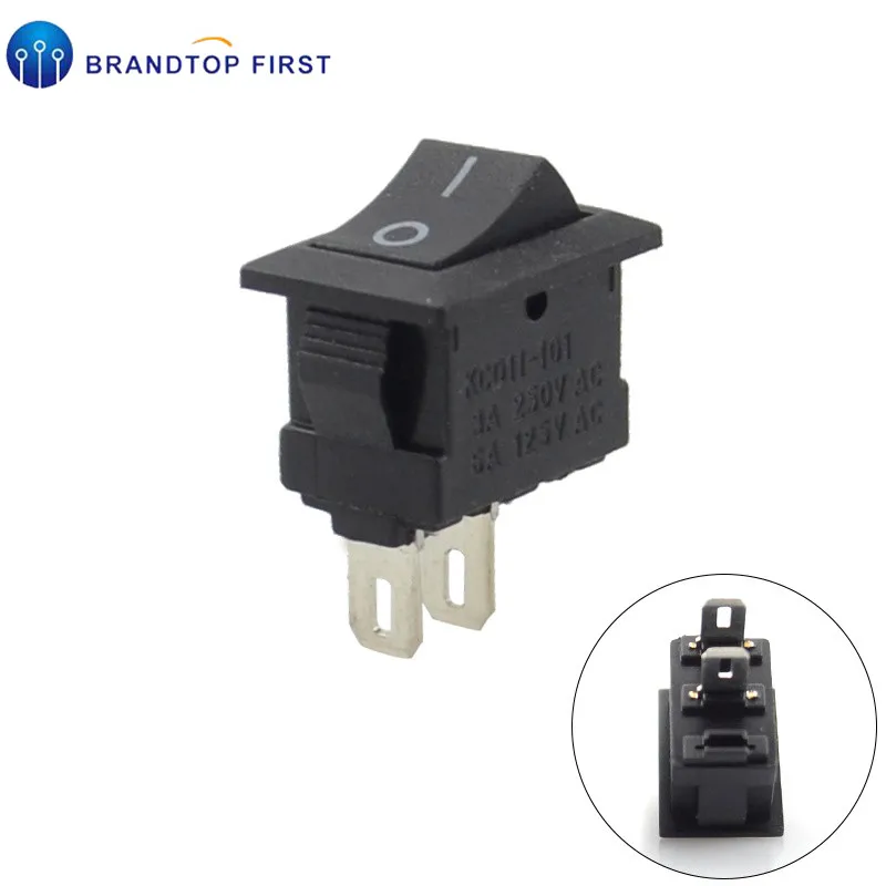 10*15 мм клавишный переключатель черный 2Pin/3Pin 3 файл Seesaw 3A250V выключатель питания |