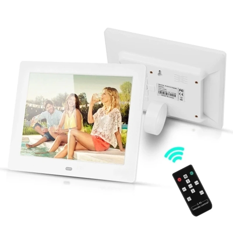 8 Inch Digital Photo Frame LED Screen Simple Eletronic Picture Album Support 2.4G Wireless Remote Control Clock Music Vide | Электроника
