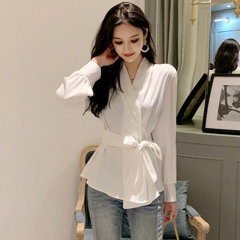 Mozuleva 2020 Весенняя Новинка корейский стиль рубашка женское платье с v-образным
