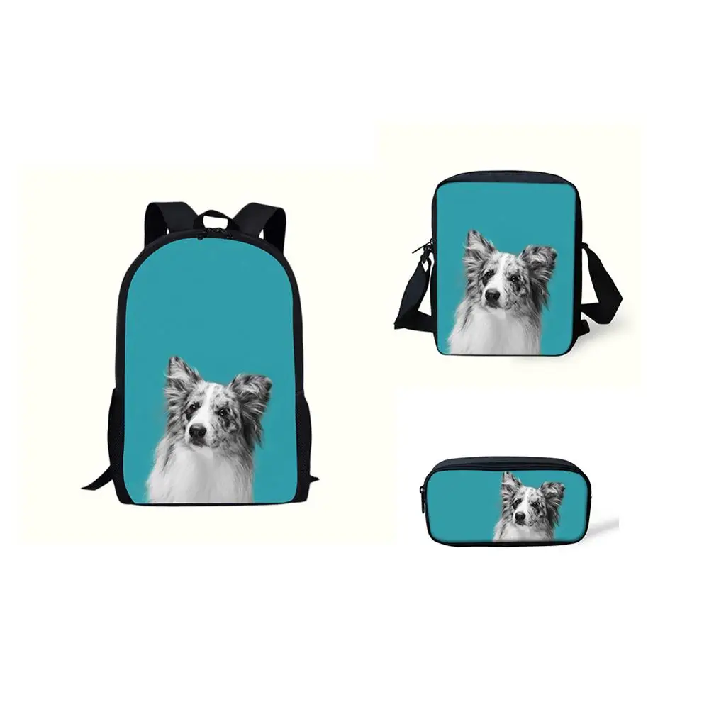 WHEREISART детские школьные сумки с принтом собаки для мальчиков и девочек сумка
