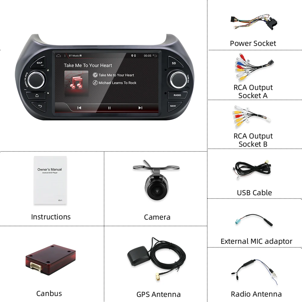 Автомобильный мультимедийный DVD-плеер на Android 10 0 с GPS автомобильная стереосистема
