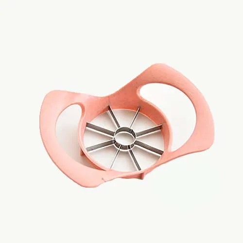 PINK Многоцелевая Пшеница соломы из нержавеющей стали фруктовый режущий инструмент яблокорезка для удаления Машинка для удаления сердцевины из фруктов инструмент для резки фруктов артефакт - Цвет: PINK