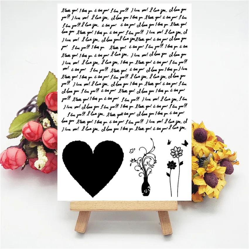 11x16 см любовь поэзия прозрачный печать прозрачные наклейки силиконовый валик для