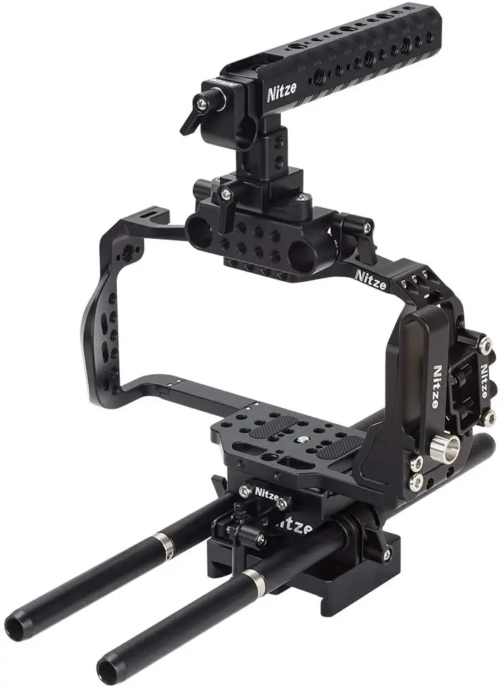 Комплект клетки Nitze BMPCC 4K/6K для камеры Blackmagic Pocket Cinema Camera с верхней ручкой кронштейн