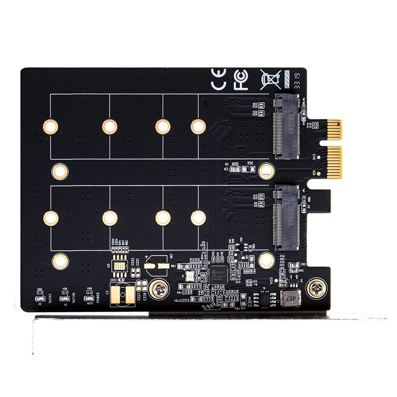 Добавьте на карточках мини PCIE для M2 адаптер M.2 NGFF PCI Express PCIE X1 Универсальный адаптер с двойным Порты и разъёмы B ключ-карта Sup Порты и разъёмы s 2230 2242 2260 2280 M2 SSD
