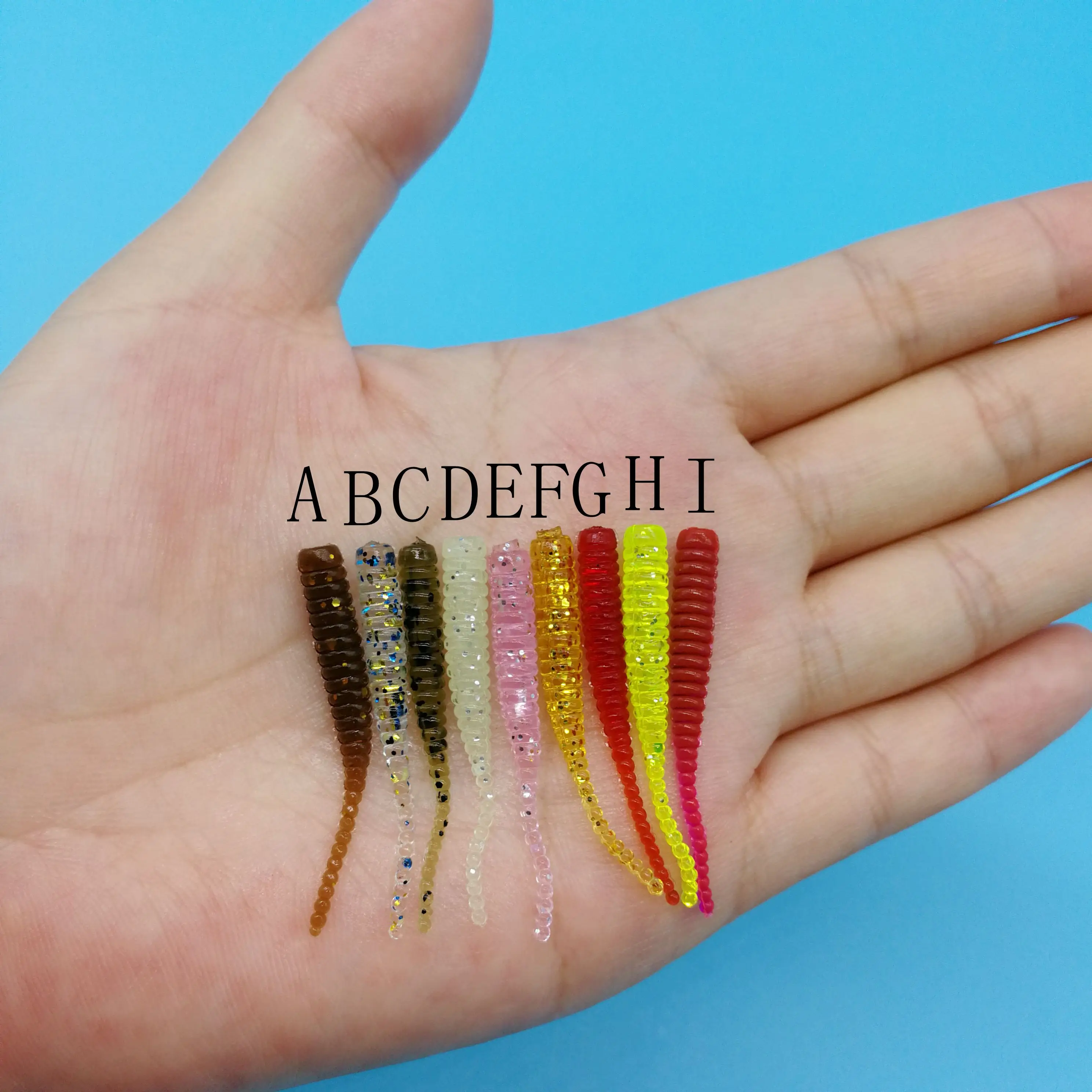 

HOOFISH 10PCS Mini Soft Worm Fishing Lure 0.36g 4cm Jerkbait Fish AJING Soft Lure Rockfish Swimbaits Jig Lure Fishing Tackle