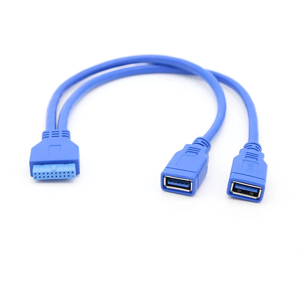 Материнская плата 20Pin к USB3.0 внешняя линия двойной usb-порт Женский Удлинительный