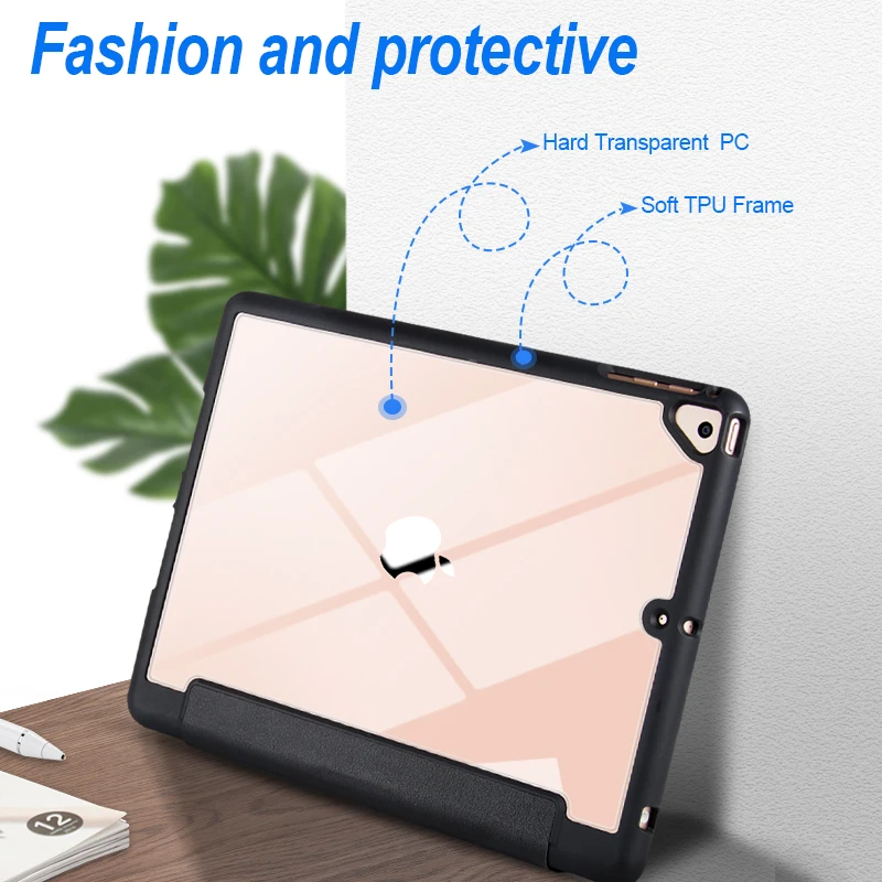 Чехол для 2019 10 2 Apple Ipad A2200 A2197 A2198 чехол 7 с ручкой слот Slme PU + TPU прозрачный |